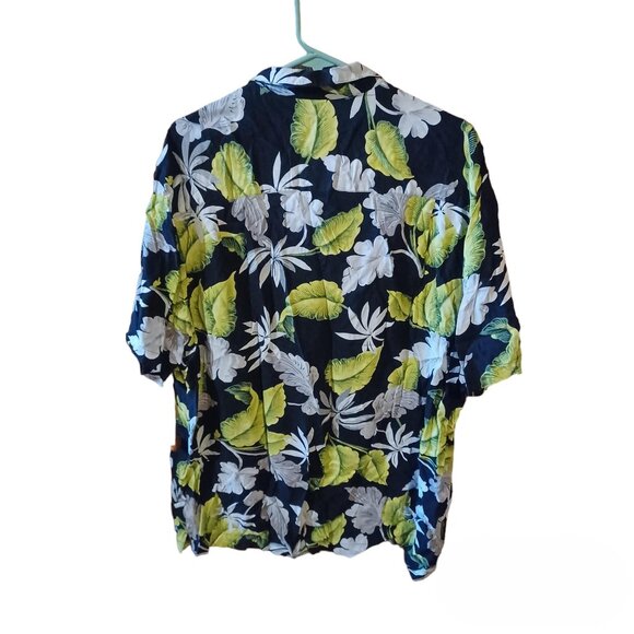 George Floral Hawiian Aloha Button Down Top - Picture 2 of 3